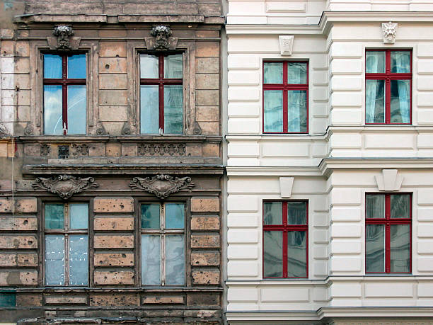 alt und neu - building exterior architecture built structure old stock-fotos und bilder