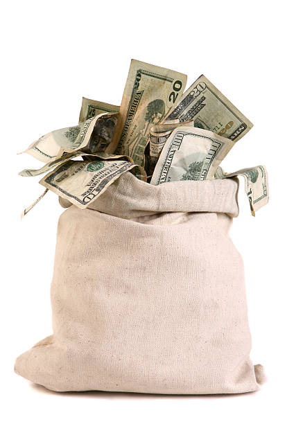 Money Bag Open bag of money. money bag stock pictures, royalty-free photos & images