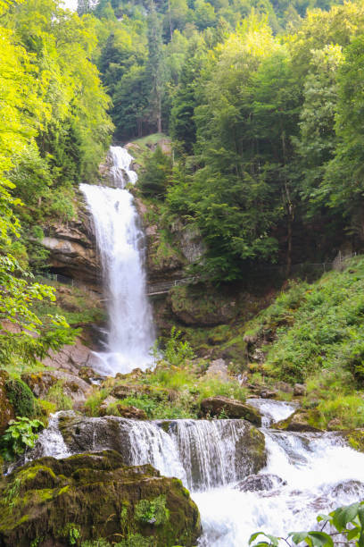 istock Giessbach waterfall flow to Lake Brienz in Brienz, Switzerland 1726397735
