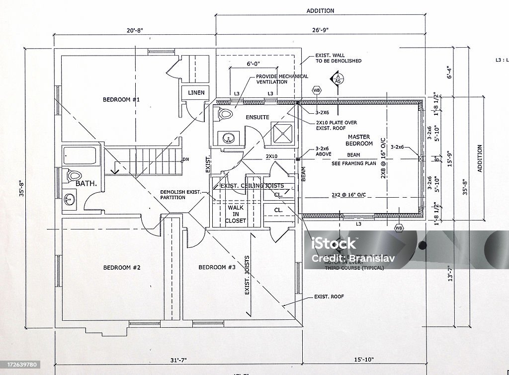 Modelo - Ilustração de Plano de arquitetura royalty-free