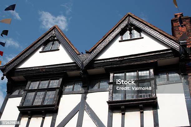 Rochester Elisabettiani Dettaglio Casa - Fotografie stock e altre immagini di Charles Dickens - Charles Dickens, Kent - Inghilterra, Bianco