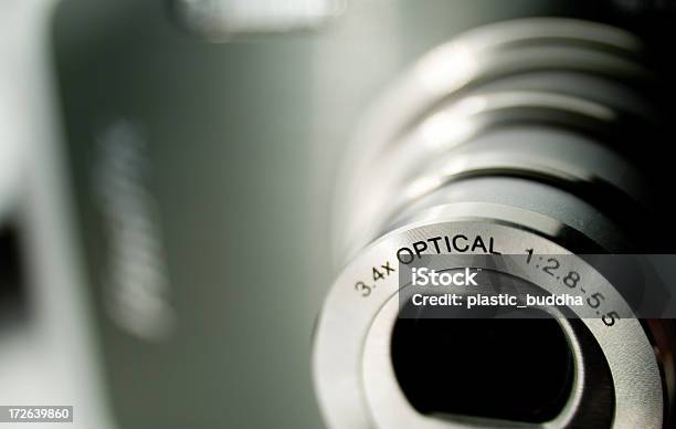 Digital Camera Lens Stock Photo - Download Image Now - Aperture, Chrome, Close-up