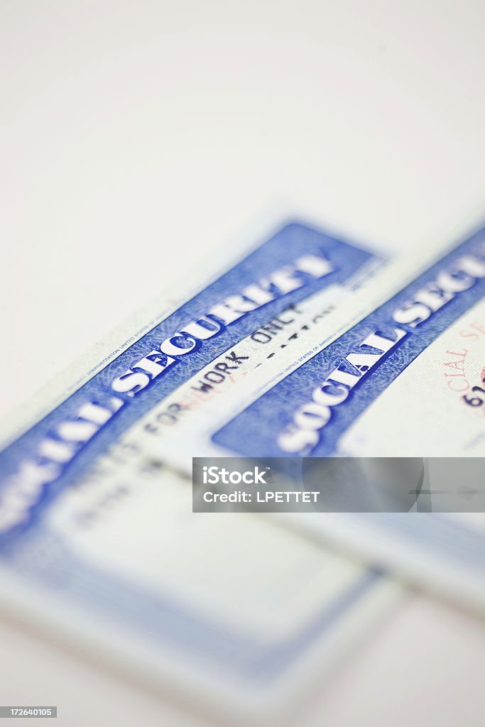 Sicurezza sociale carte - Foto stock royalty-free di Carta d'identità