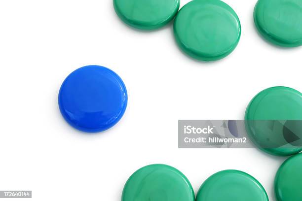 Single Blue Dot Ii Stock Photo - Download Image Now - Bizarre, Blue, Cut Out