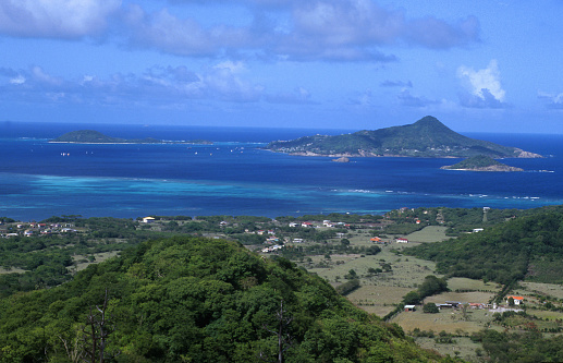 The Island of Petit Martinique as seen from Carriacou Caribbean Sea