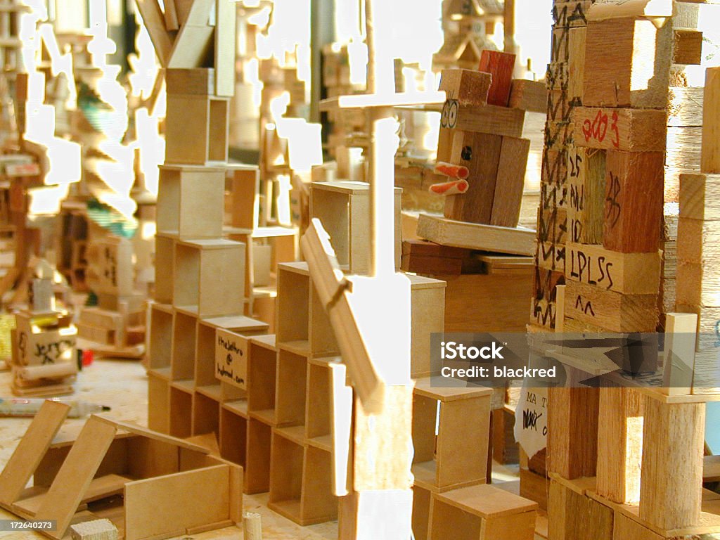 Blocchi di legno - Foto stock royalty-free di A forma di blocco