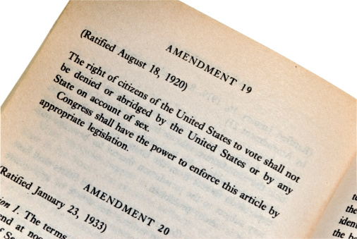 El de la enmienda 19-constitución serie photo