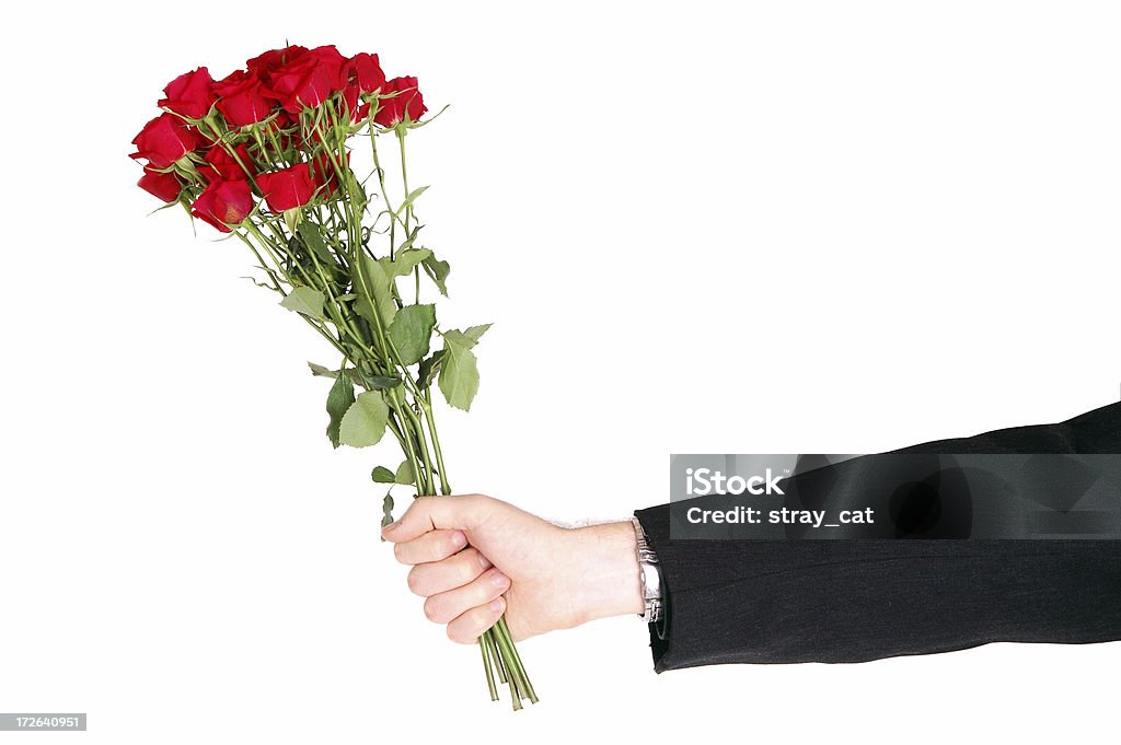 Braço estendido com rosas - Foto de stock de Amor royalty-free