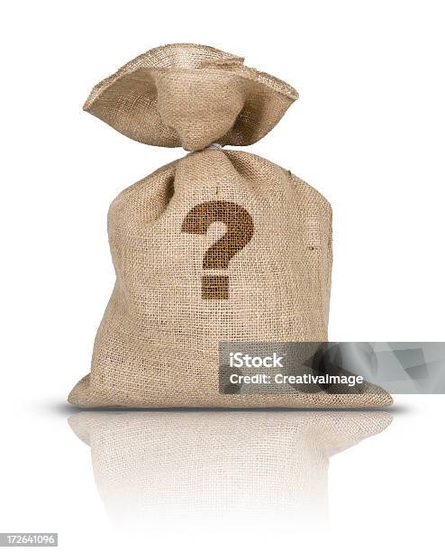 Lots Of Questions Stock Photo - Download Image Now - Question Mark, Bean Bag, Burlap