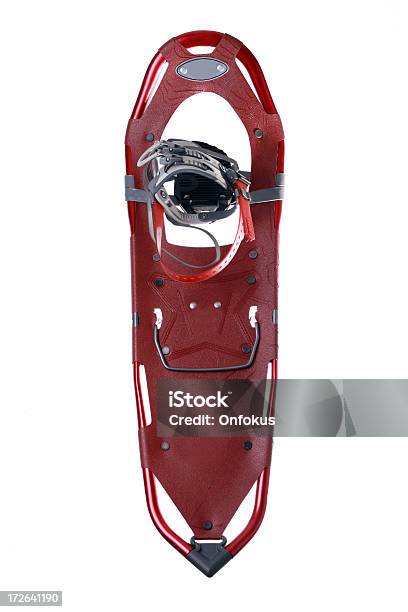 Red Schneeschuh Isoliert Auf Weißem Hintergrund Stockfoto und mehr Bilder von Aluminium - Aluminium, Ausrüstung und Geräte, Berg
