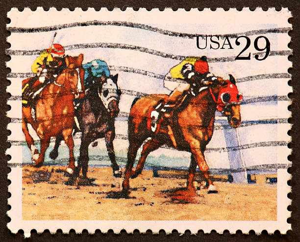 istock horse racing stamp 172641382