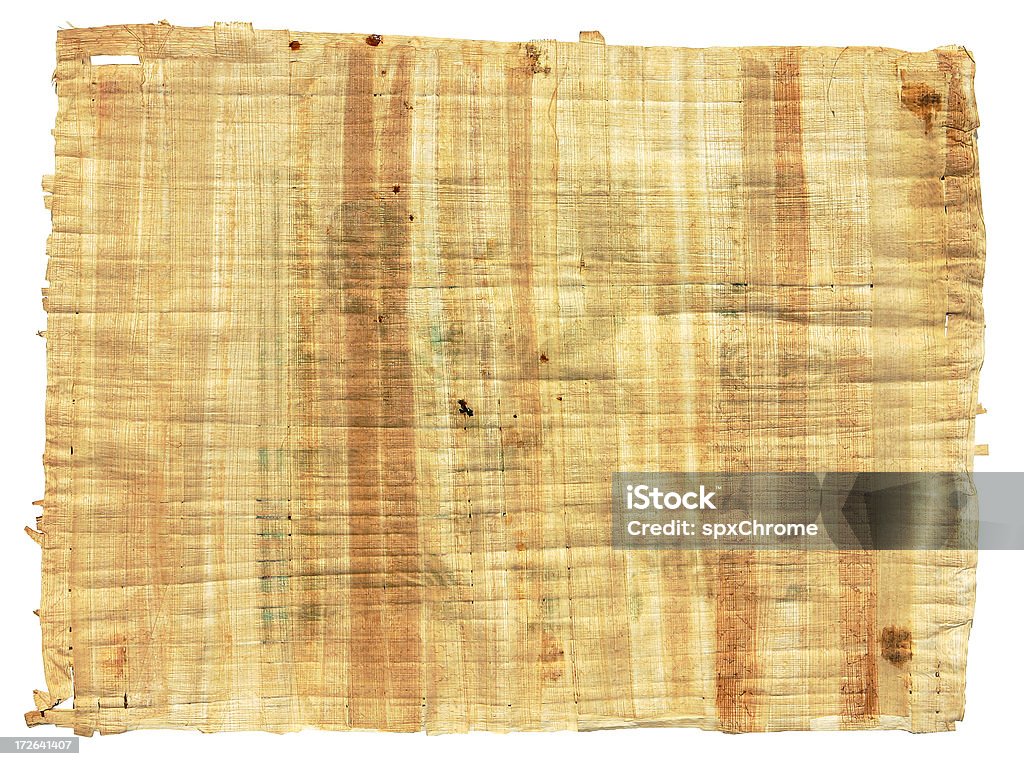1900's Egyptian Papyrus Paper Authentic antique egyptian papyrus paper.  The first use of papyrus paper is to have been 4000 BC.  Art And Craft Stock Photo