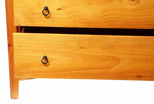 pine chest of drawers close-up