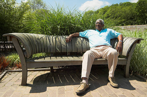 320+ African American Senior Park Bench Stock Photos, Pictures ...