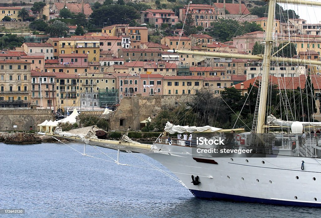 Mediterrâneo com Barcos à vela - Royalty-free Antigo Foto de stock