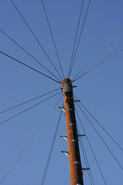 istock Control center to network of telephone wires 172642204