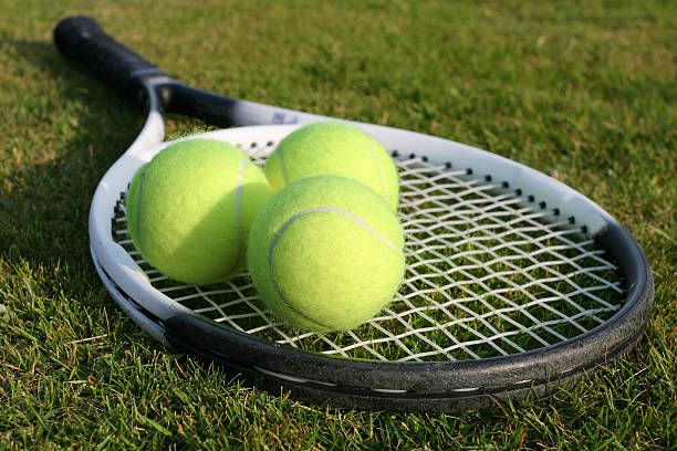 istock Tennis balls and racquet 172642252
