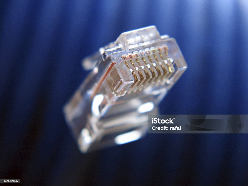 Cavo di rete blu CAT5 - Foto stock royalty-free di Cavo - Componente elettrico