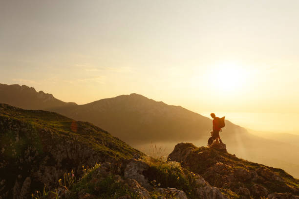 istock man in the mountains with his dog 1726431096