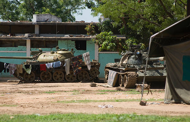 Tanks in Sudan stock photo