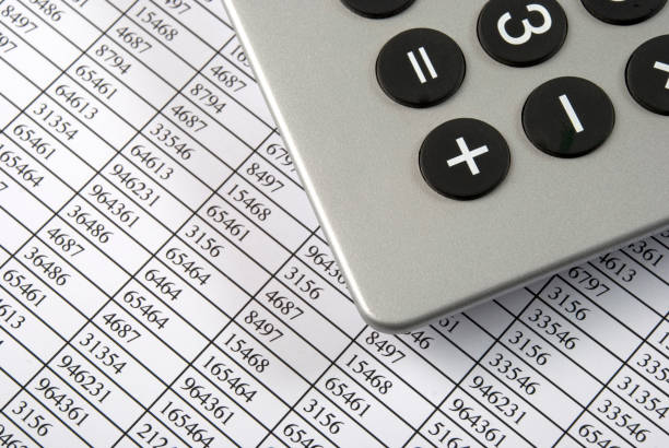 Calculating finances stock photo