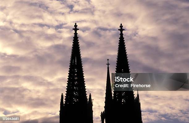 The Two Towers Stock Photo - Download Image Now - Architecture, Awe, Black Color