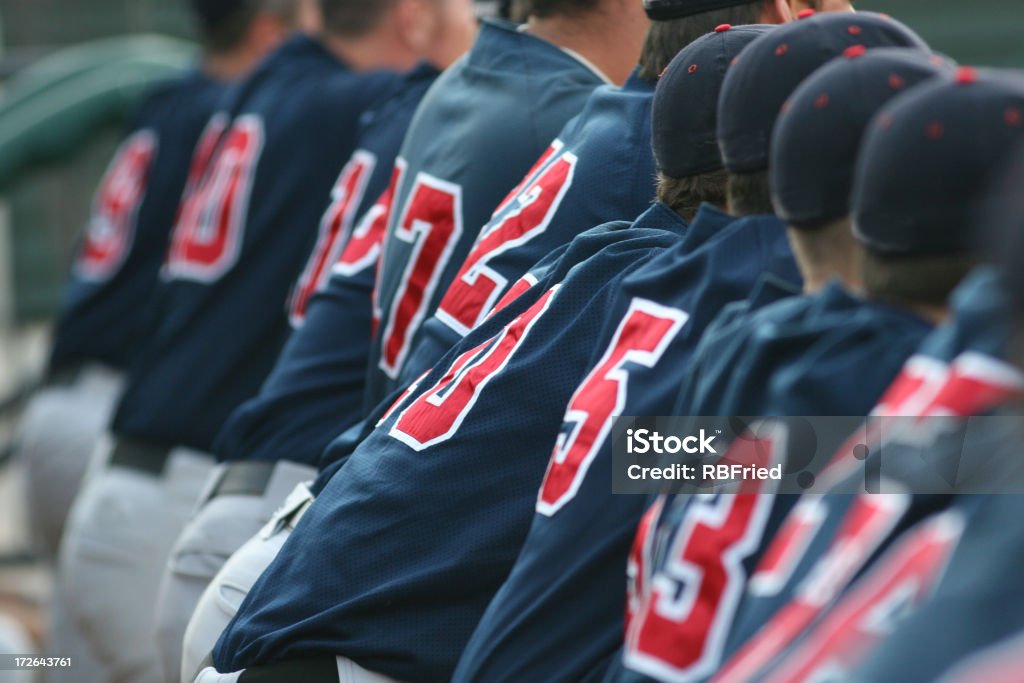 Teammates baseball teammates in the dugout Baseball - Sport Stock Photo