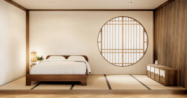 istock Muji Japan bedroom interior minimal style, Japanese interior. 1726437805