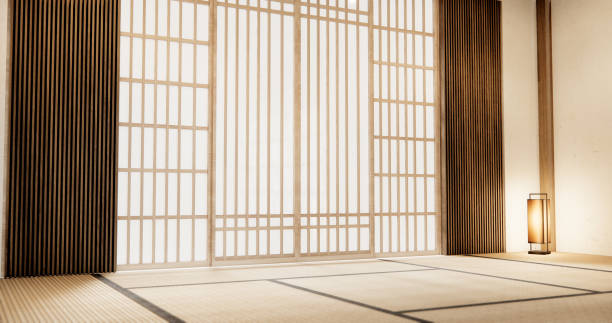 istock white Empty wooden room, Cleaning japan room interior 1726438085