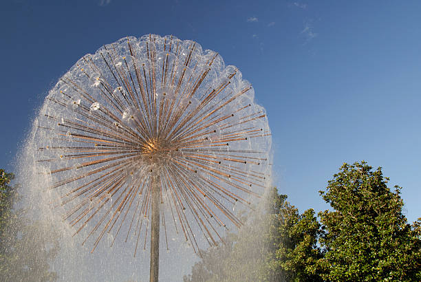 istock Spherical Fountain Against Blue Sky 172643867