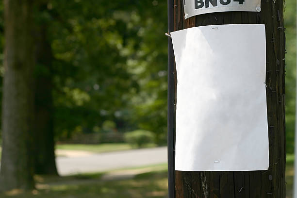 Telephone Pole Sign stock photo