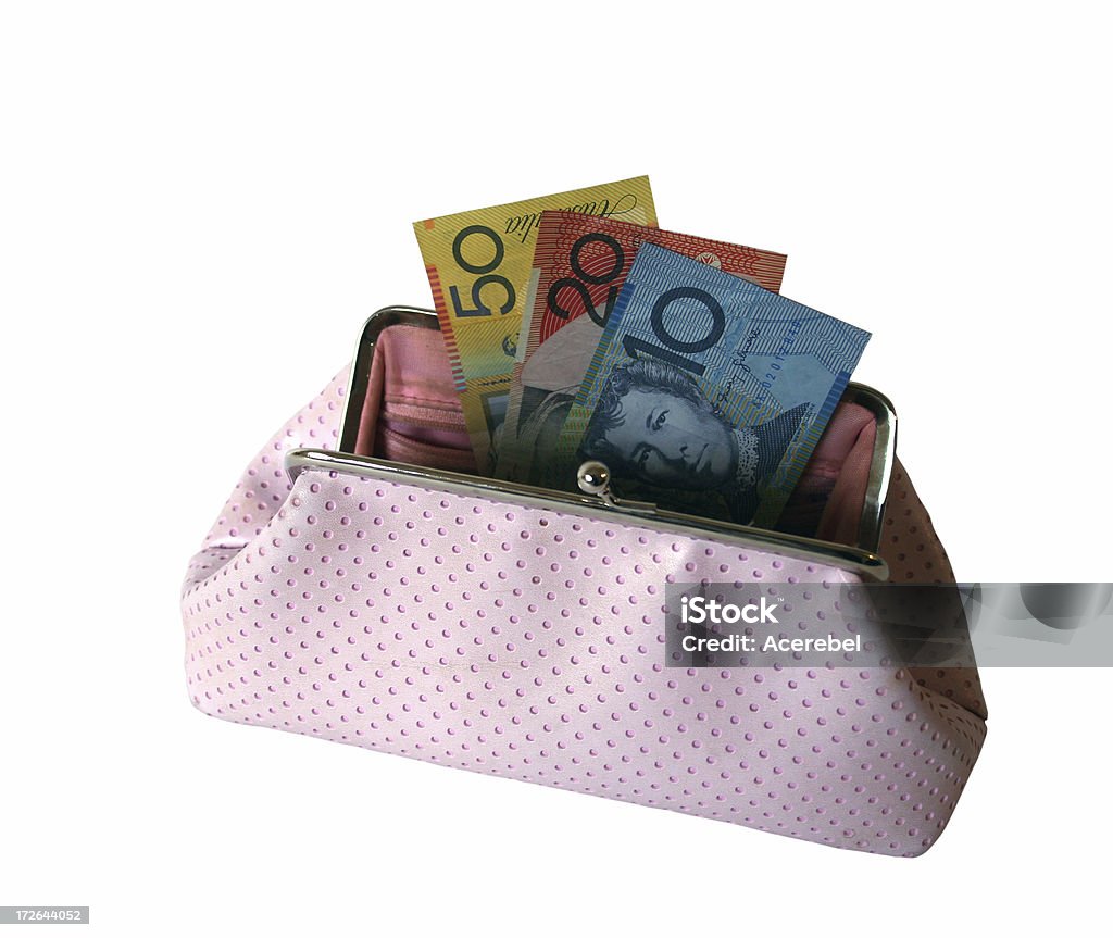 Australian 80 na Bolsa rosa - Foto de stock de Carteira de Mulher royalty-free