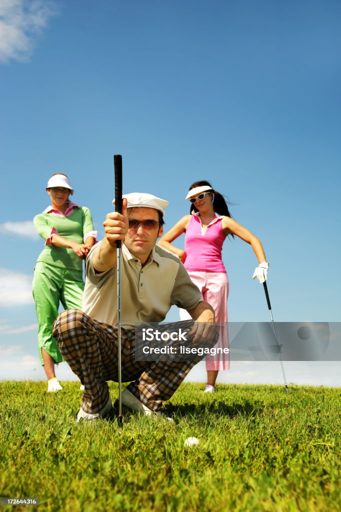 Trio de golfeurs - Photo de Club de golf libre de droits