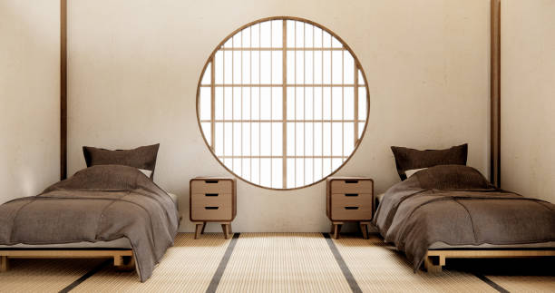istock Muji Japan bedroom interior minimal style, Japanese interior. 1726443274