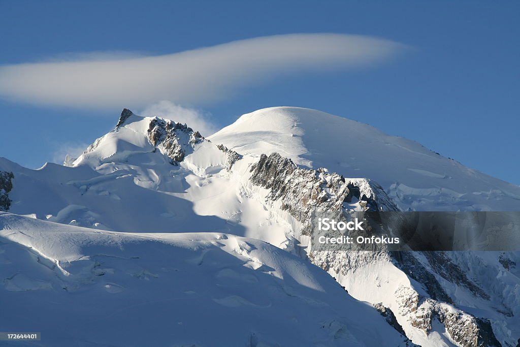 Mont Blanc Summit from Aiguille du Midi, Chamonix, France Mont Blanc summit, Chamonix, France Activity Stock Photo