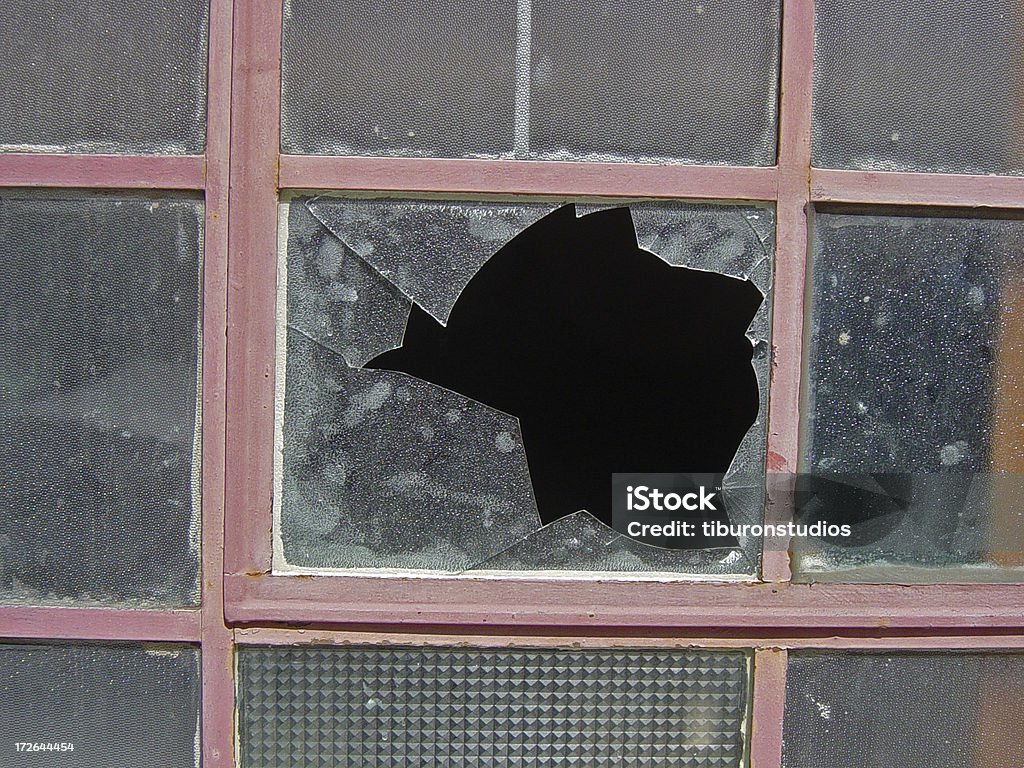 Broken sujo janela - Royalty-free Acabado Foto de stock