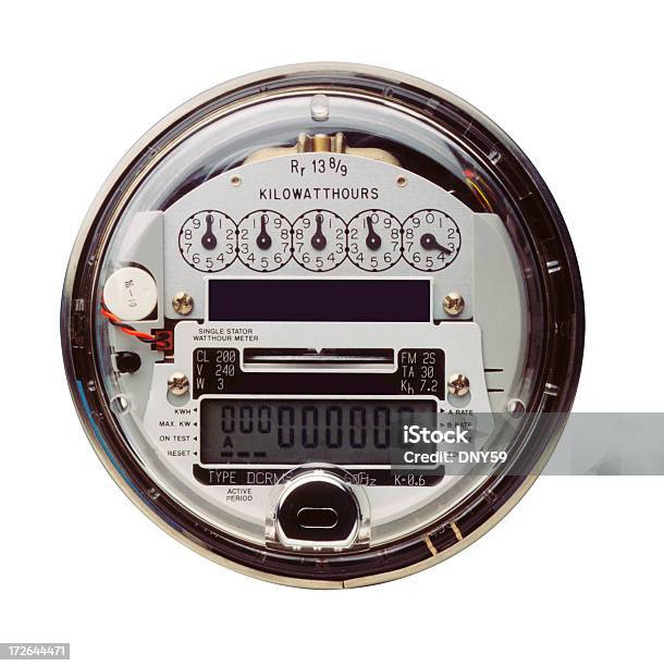 Electric Meter Isoliert Auf Weißem Hintergrund Stockfoto und mehr Bilder von Amperemeter - Amperemeter, Anzeigeinstrument, Ausrüstung und Geräte