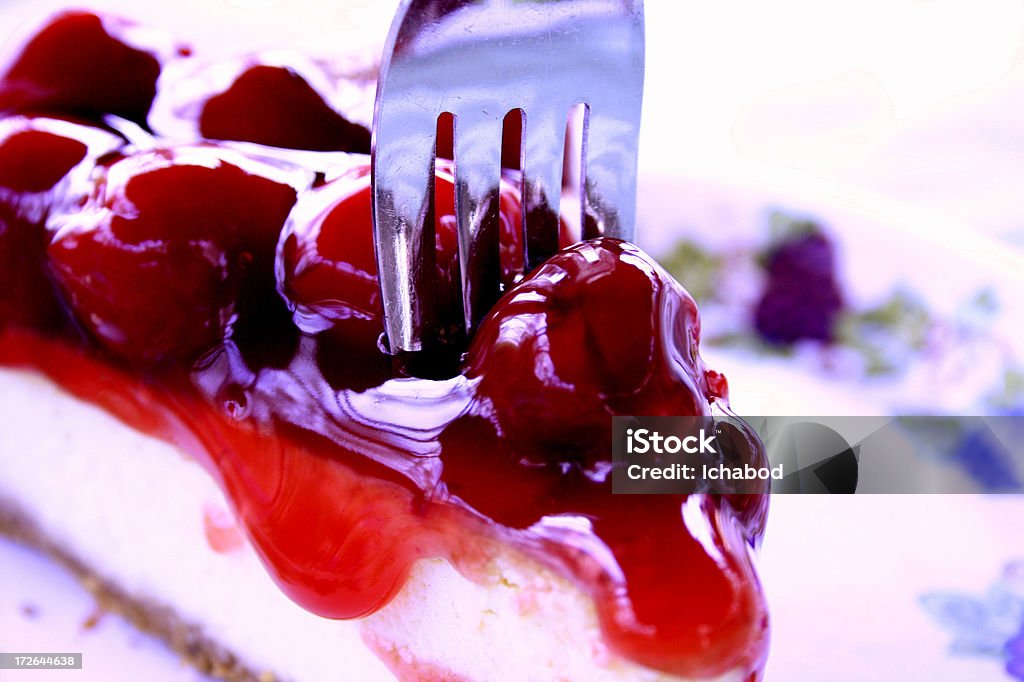Da vovó e Cheesecake de cereja - Foto de stock de Bolo royalty-free