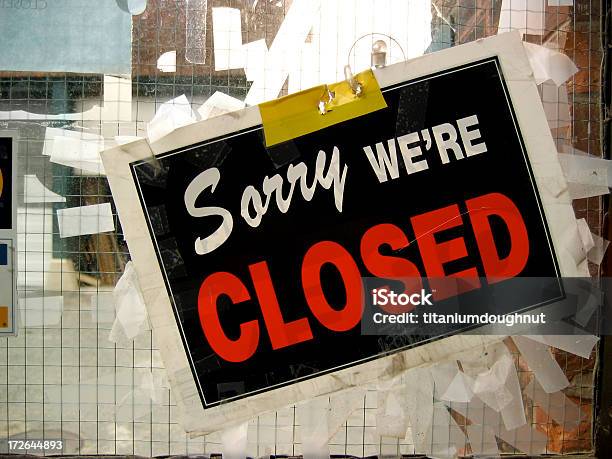 Sorry Were Closed Stock Photo - Download Image Now - Closed Sign, I'm Sorry, Closed