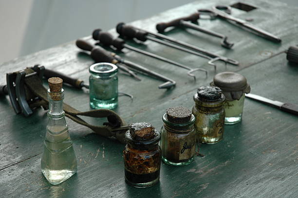 Antique Medical and Dental Equipment stock photo