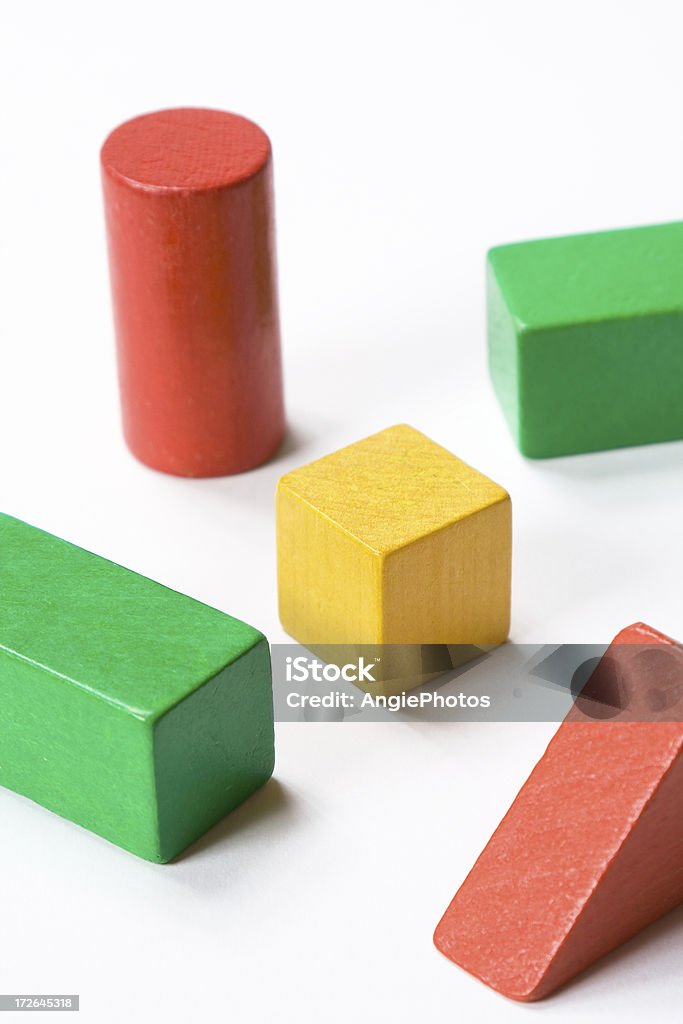 Costruzione a blocchi di colore - Foto stock royalty-free di A forma di blocco