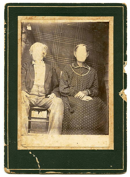 Antique Photo Frame Antique photo frame from later 1800's or early 1900's. Frame shows plenty of wear and tear, you can use the frame or add your own face. horror photos stock pictures, royalty-free photos & images