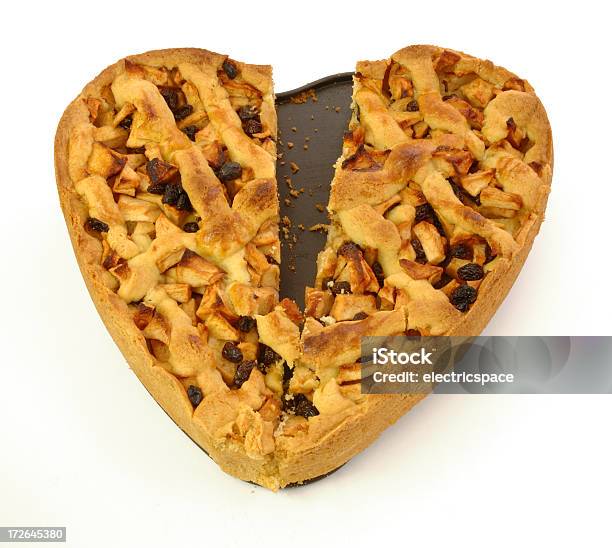 하트형 애플 파이 브로컨 건포도에 대한 스톡 사진 및 기타 이미지 - 건포도, 사과, 후식 파이