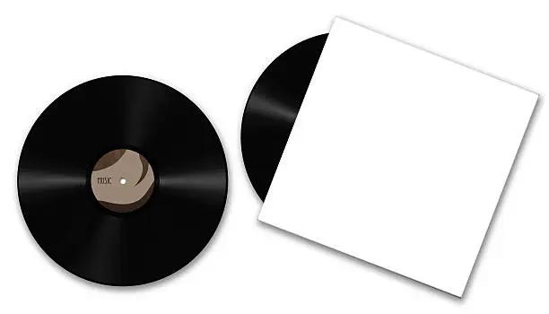 Vinyl Record and Blank Disc Cover