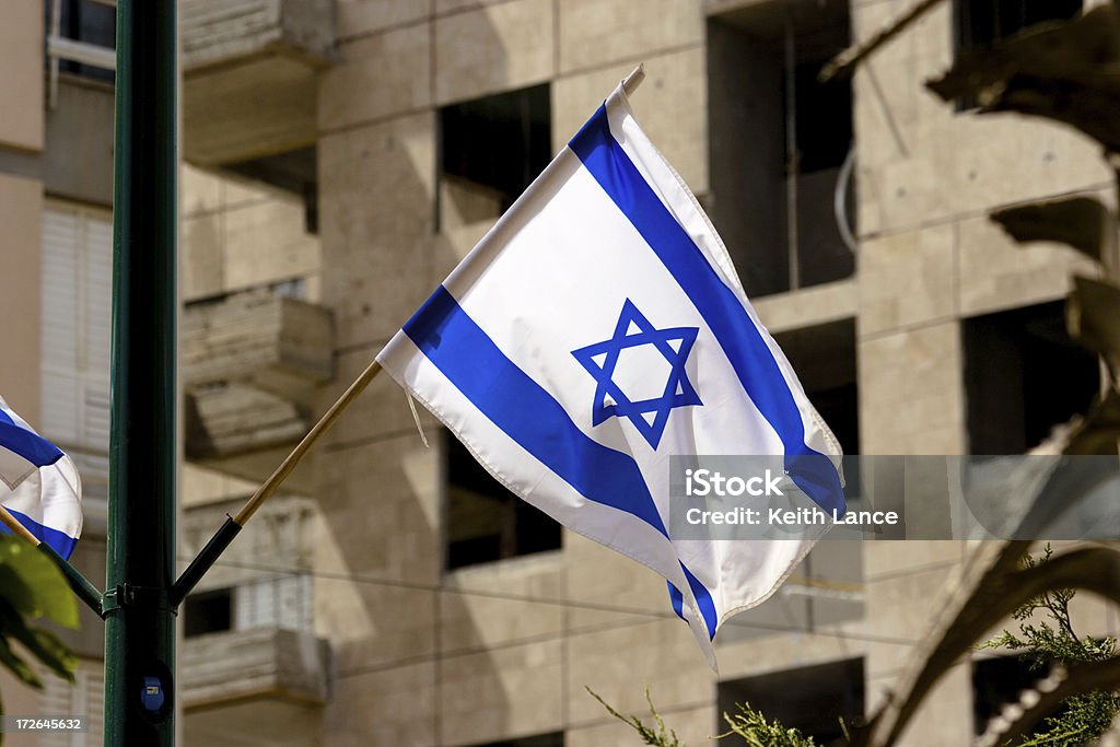 Israeli Flag  Built Structure Stock Photo