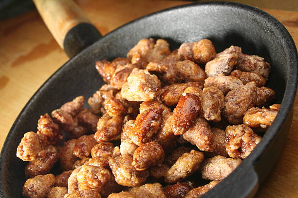 candied Almonds in a pan