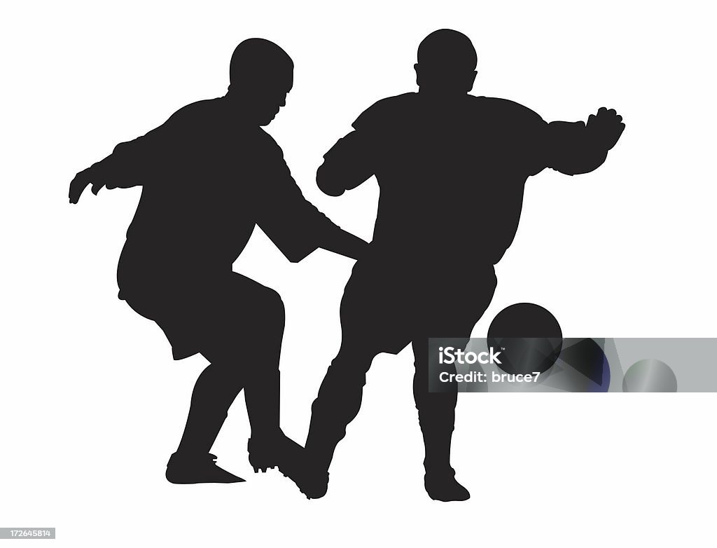 SILHOUETTE DE FOOTBALLEURS - Illustration de Balle ou ballon libre de droits