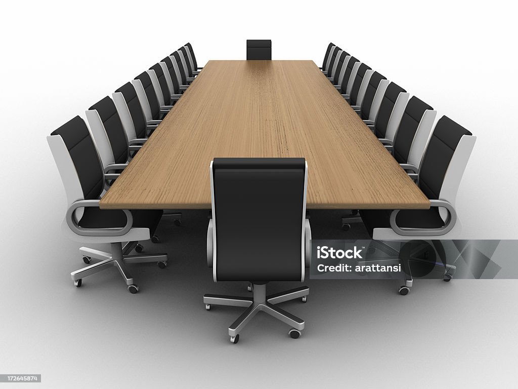 Boardroom mit clipping path - 01 - Lizenzfrei Anteilseigner Stock-Foto