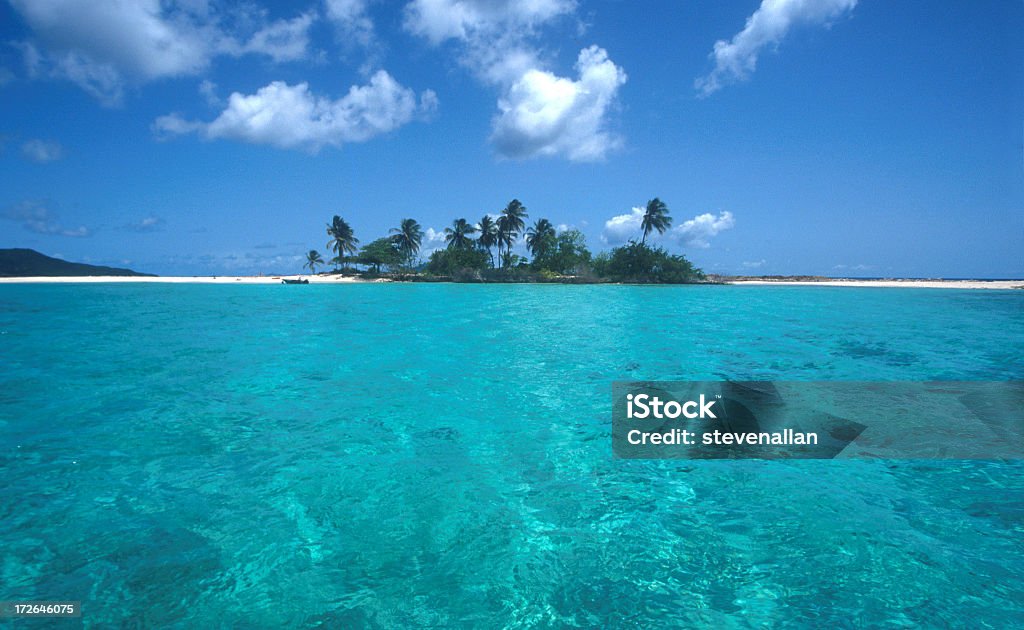 A Caribbean beach island and tropical clear waters Sandy Island Carriacou Desert Oasis Stock Photo