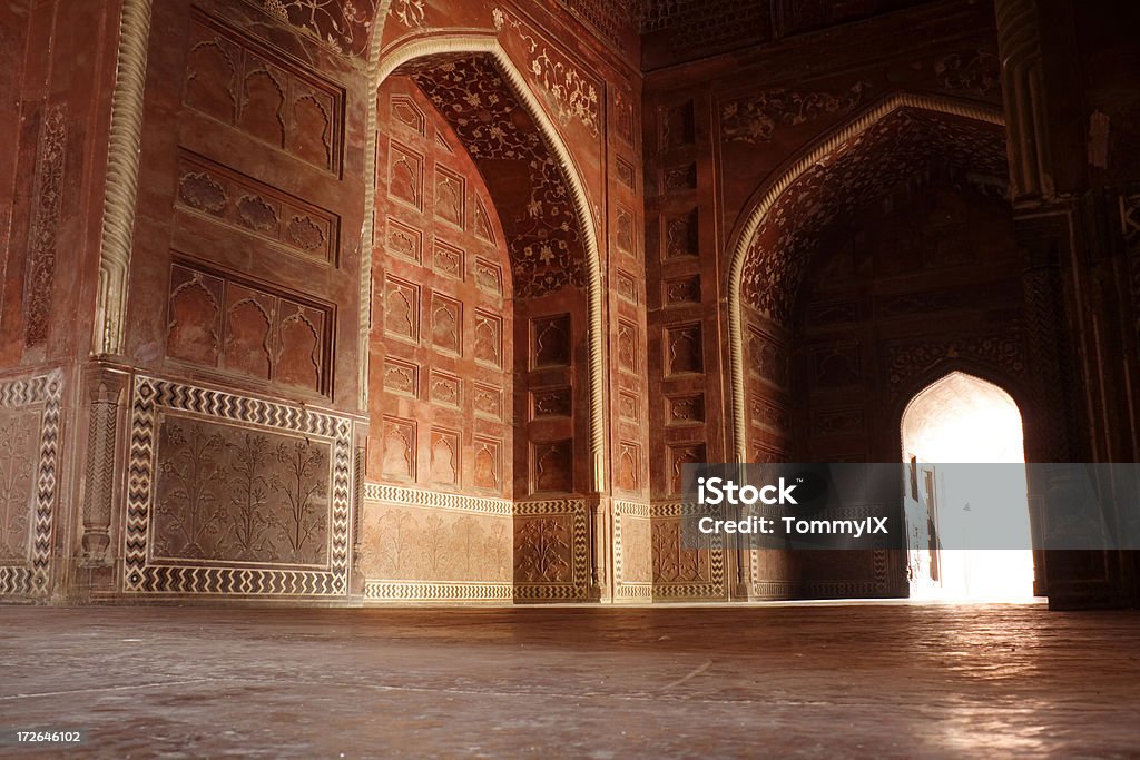 Vue intérieure du Taj mahal complex - Photo de Agra libre de droits